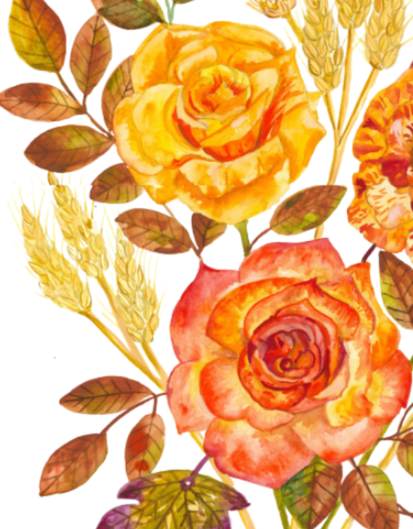 Print of Autumnal Roses