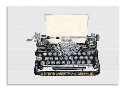 Black Typewriter card