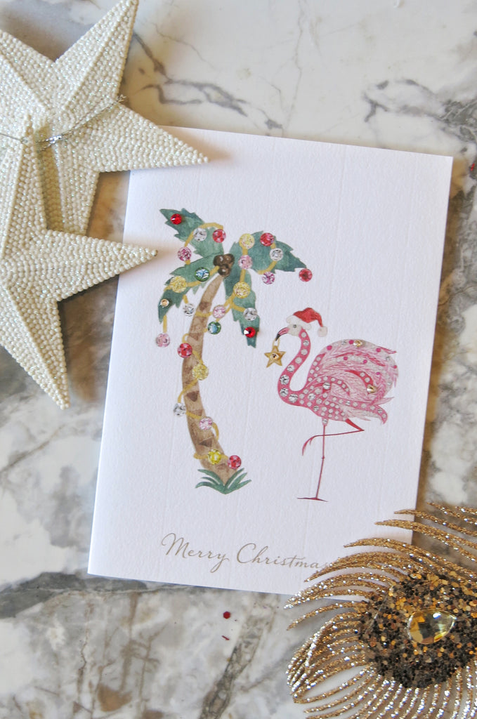 Christmas Flamingo card