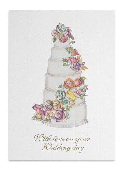 Rose Wedding Cake card