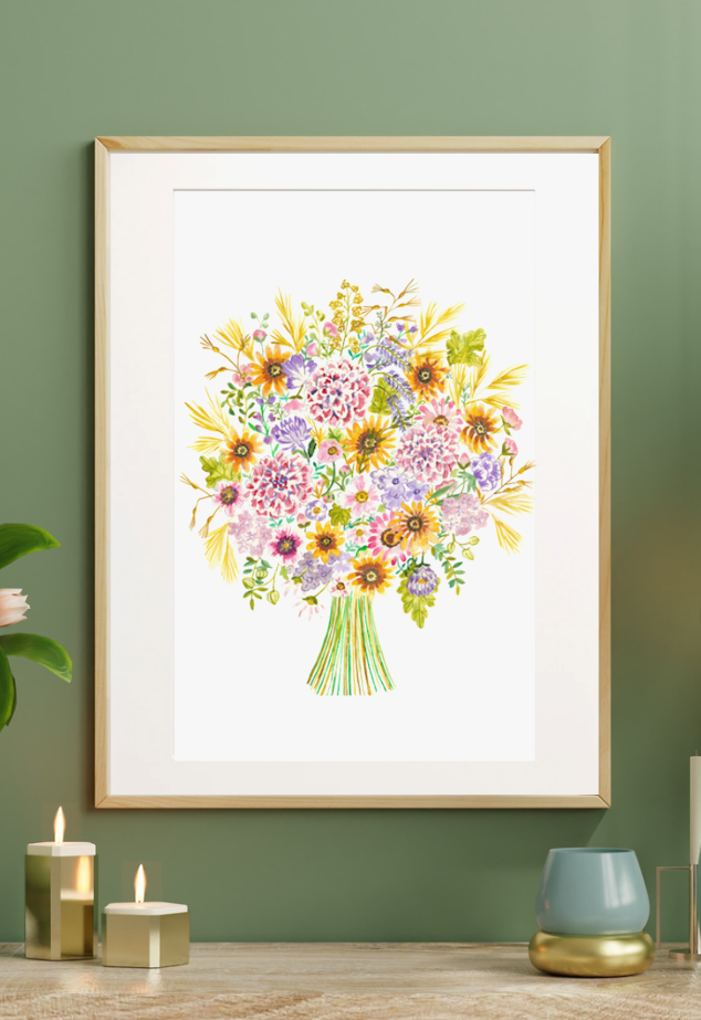 Print of Sunshine Bouquet
