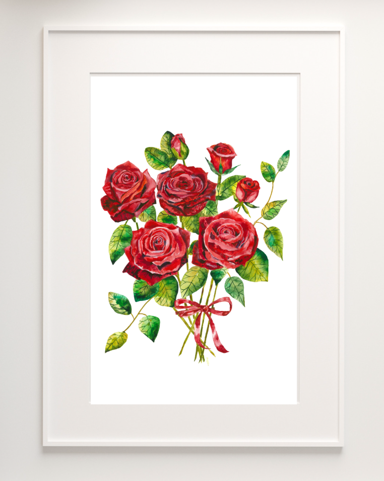 Print of Scarlet Roses