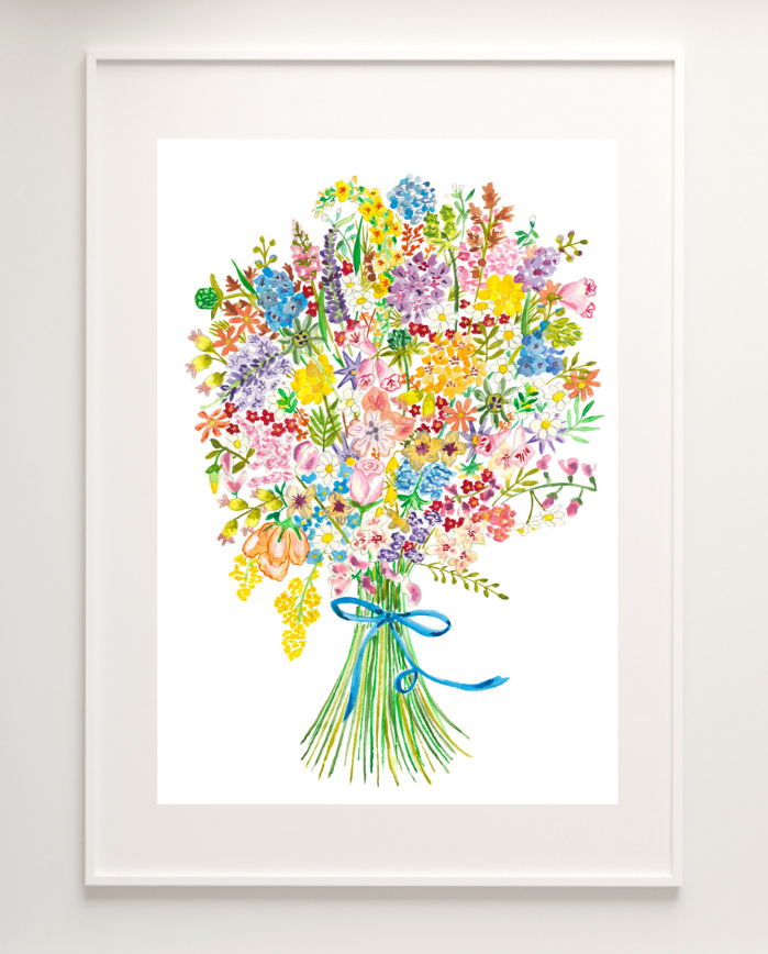 Print of Happy Bouquet