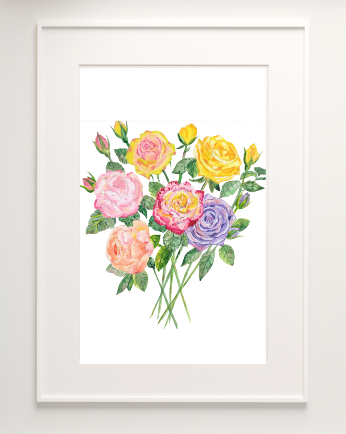 Print of Garden Roses