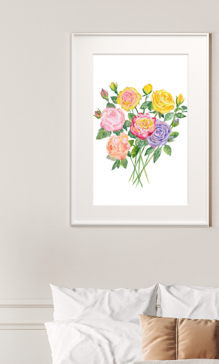 Print of Garden Roses