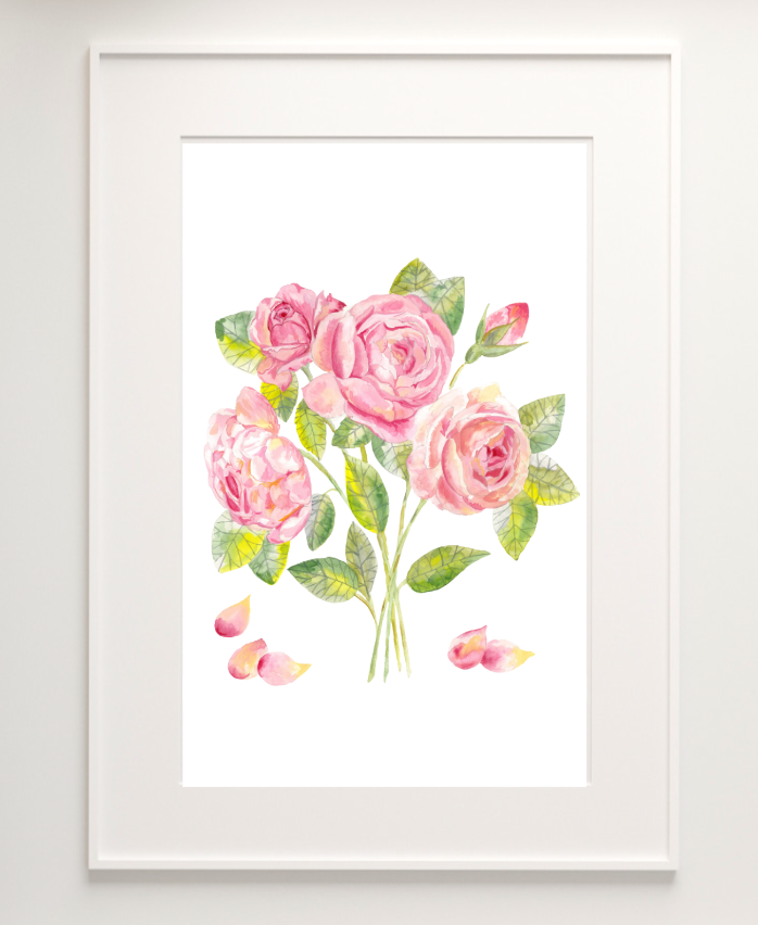 Pink Roses Printable Print of Pale Pink Roses - AnzuEngland