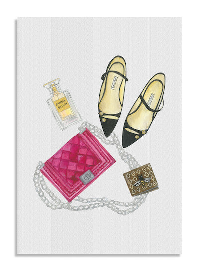 Velvet bag card
