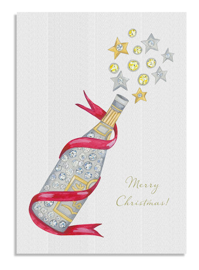 Christmas Champers card