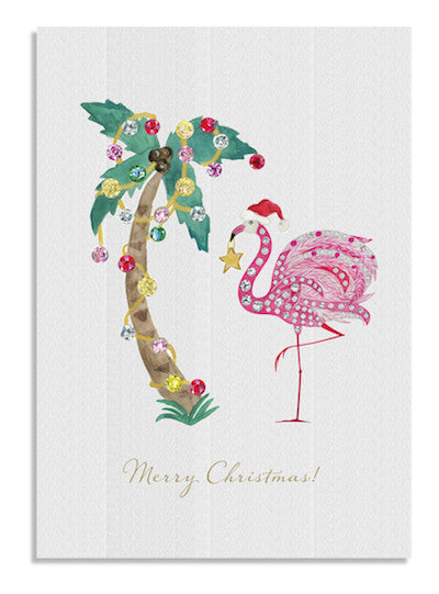 Christmas Flamingo card