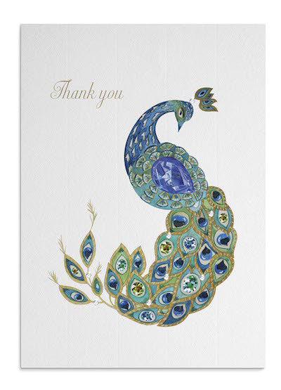 Sapphire Peacock card