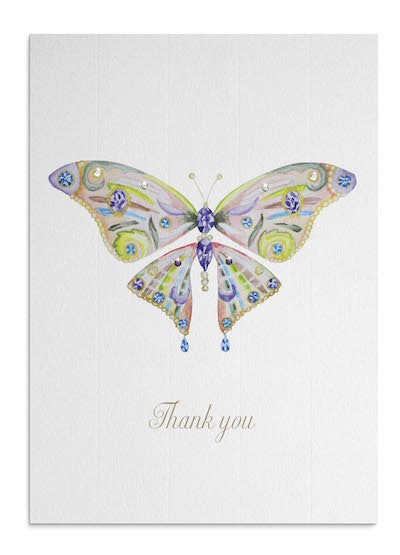 Pastel Butterfly Thank You card