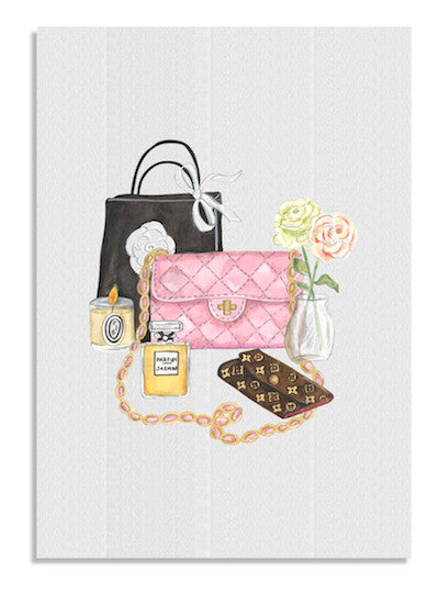 Rose Handbag card