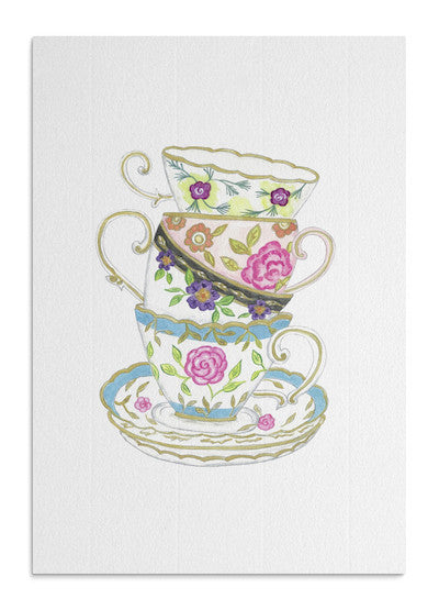 English Teacups card