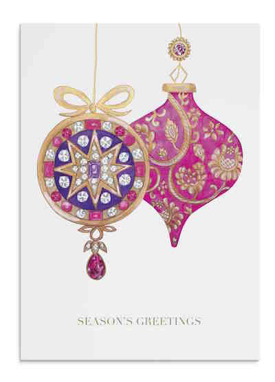 Christmas Gem bauble card