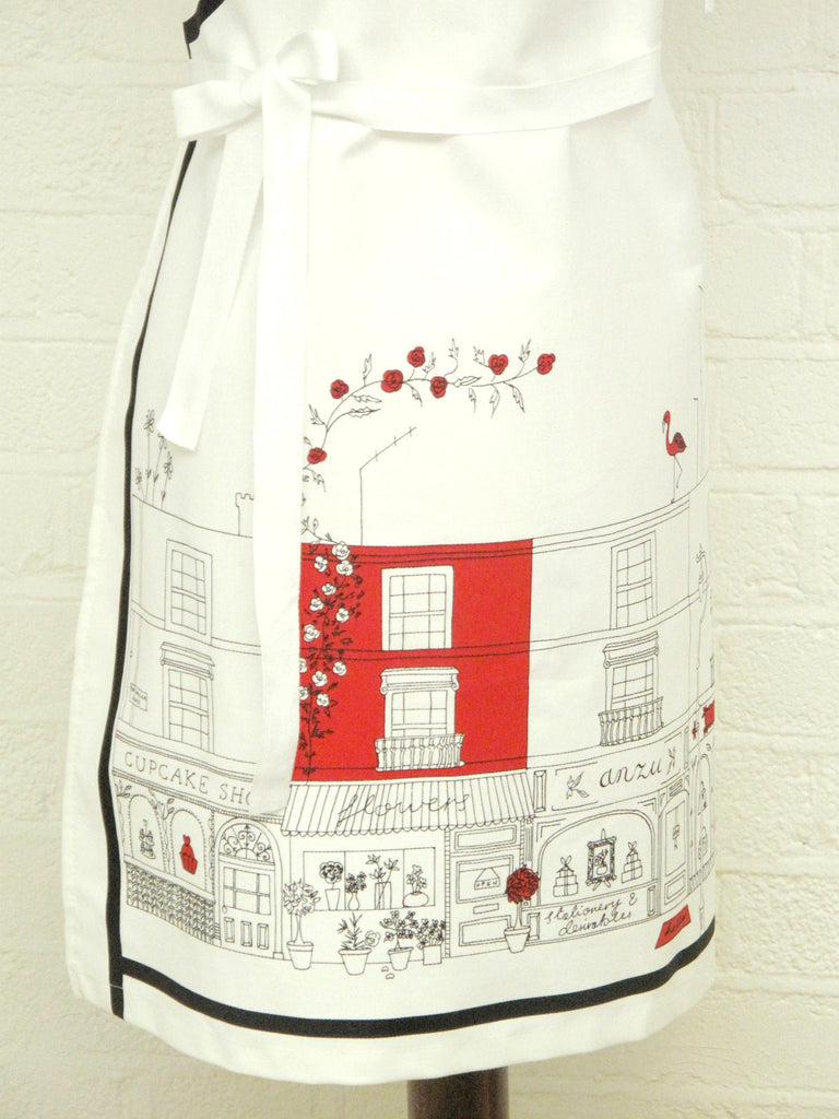 Notting Hill apron, red