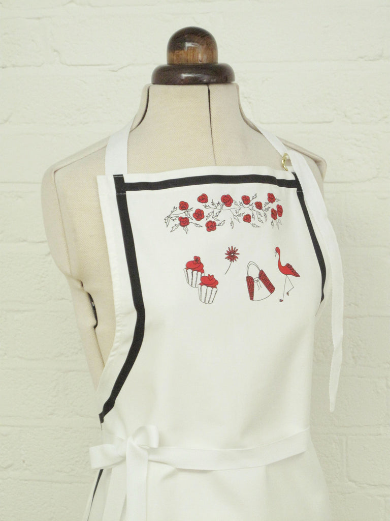 Notting Hill apron, red