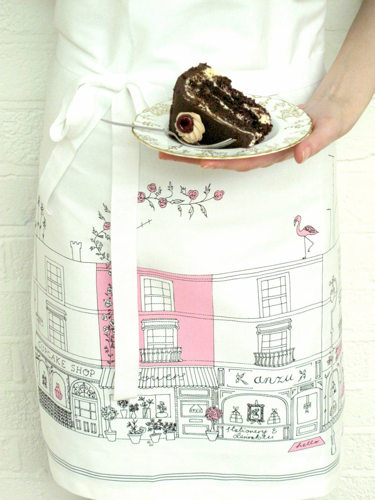 Notting Hill apron, pink