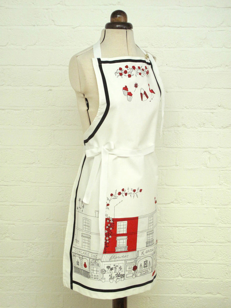 Notting Hill apron, red