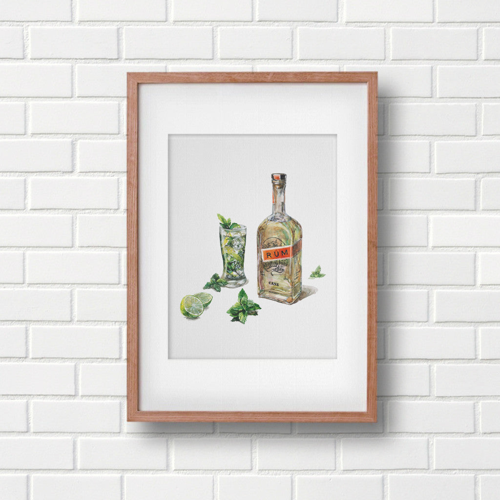 Mojito Cocktail Art print