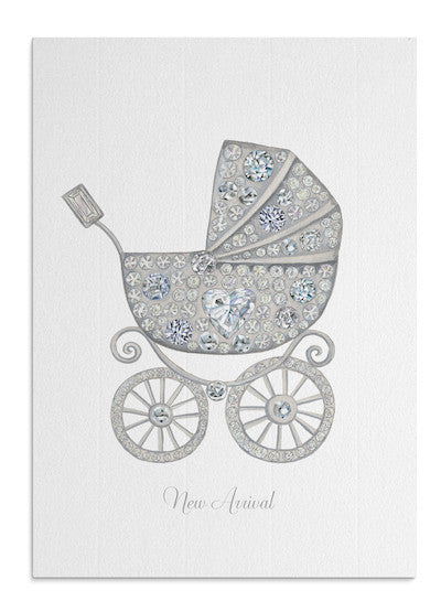 Silver pram card