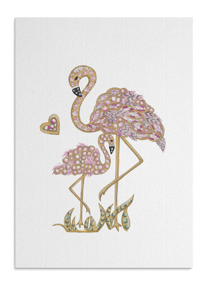 Flamingo Mum card
