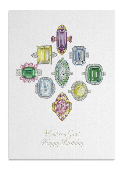 Gem rings card