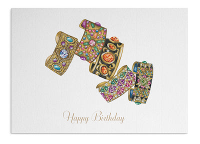 Golden bracelets card