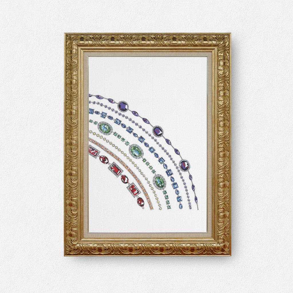 Rainbow necklaces print