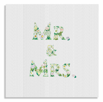 Flower Mr & Mrs card