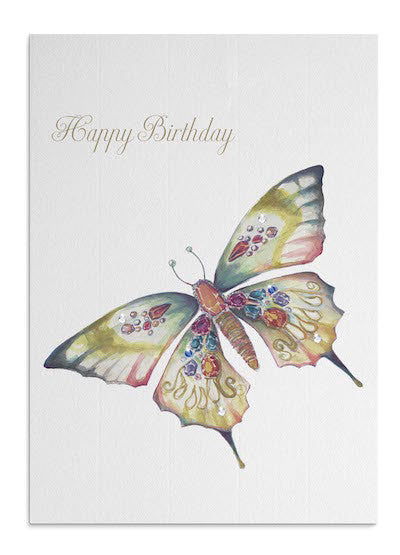 Green Butterfly card