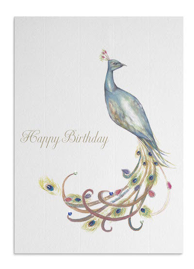 Jewel Peacock card