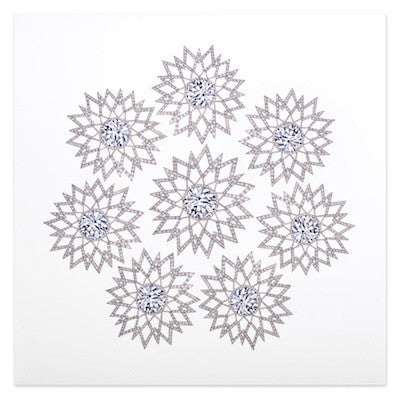 Snowflake crystals print