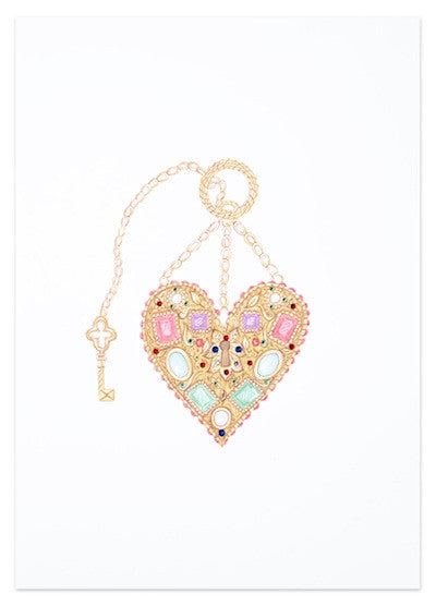 Heart locket print