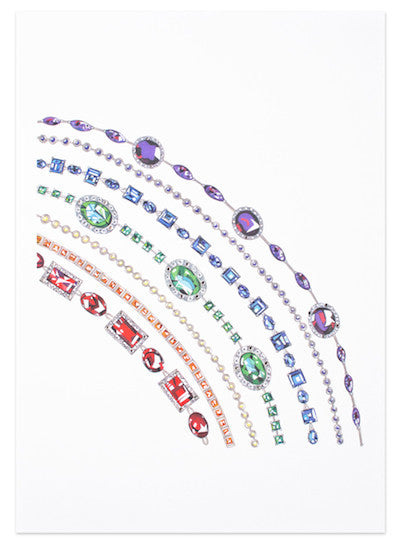 Rainbow necklaces print
