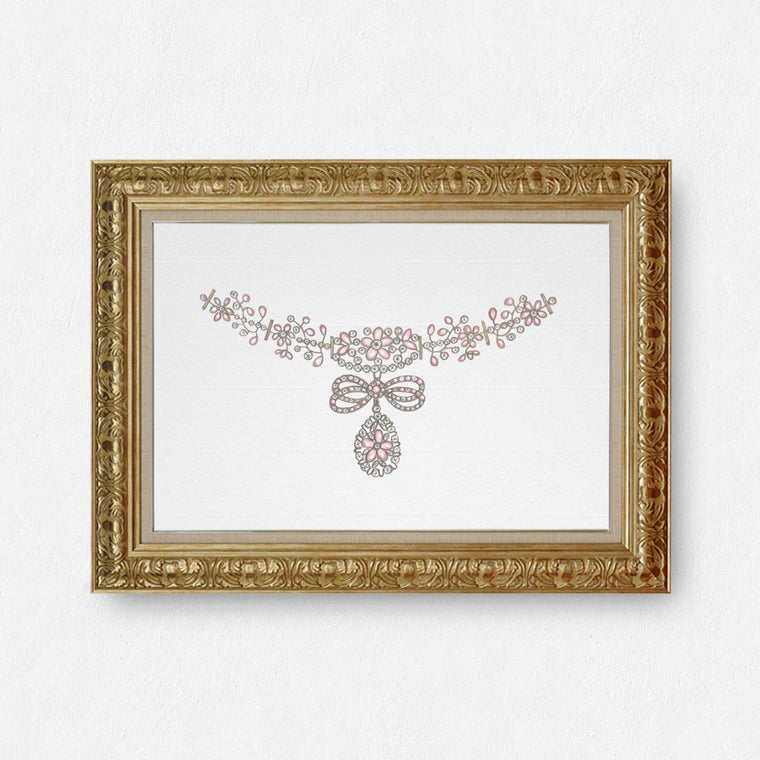 Victorian paste necklace print