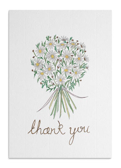 Daisy Thank you card
