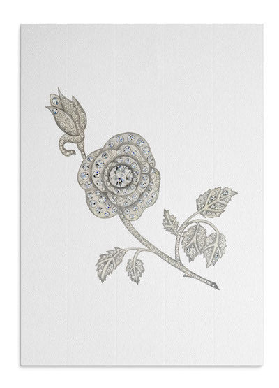 Jewelled Rose card