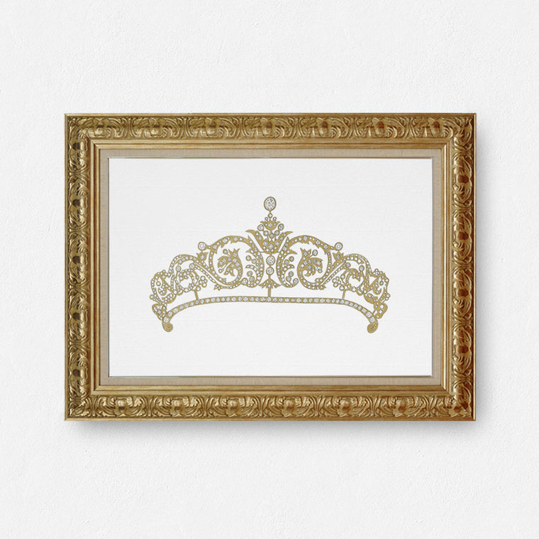 Rose gold tiara print
